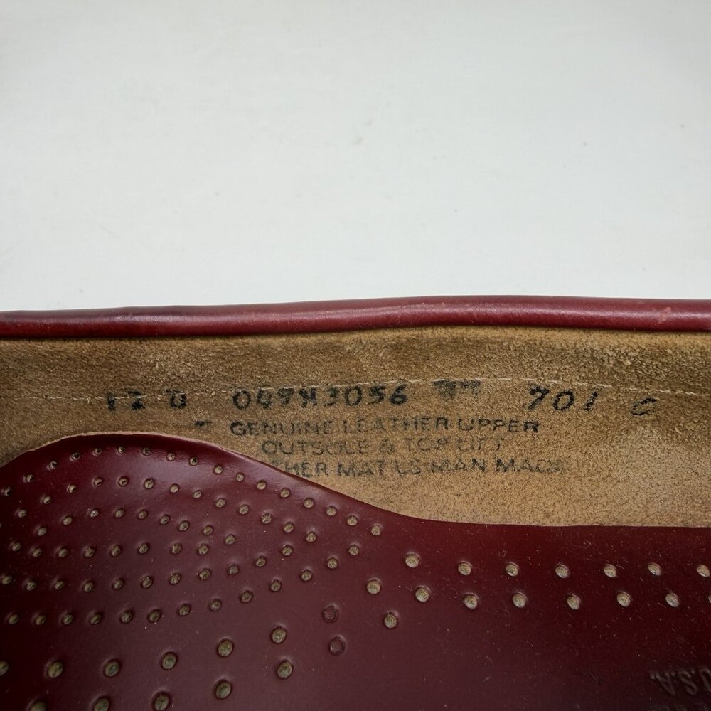 G.H. Bass Weejuns Tassled Loafers Maroon Men’s Size 12 D - Picture 7 of 8